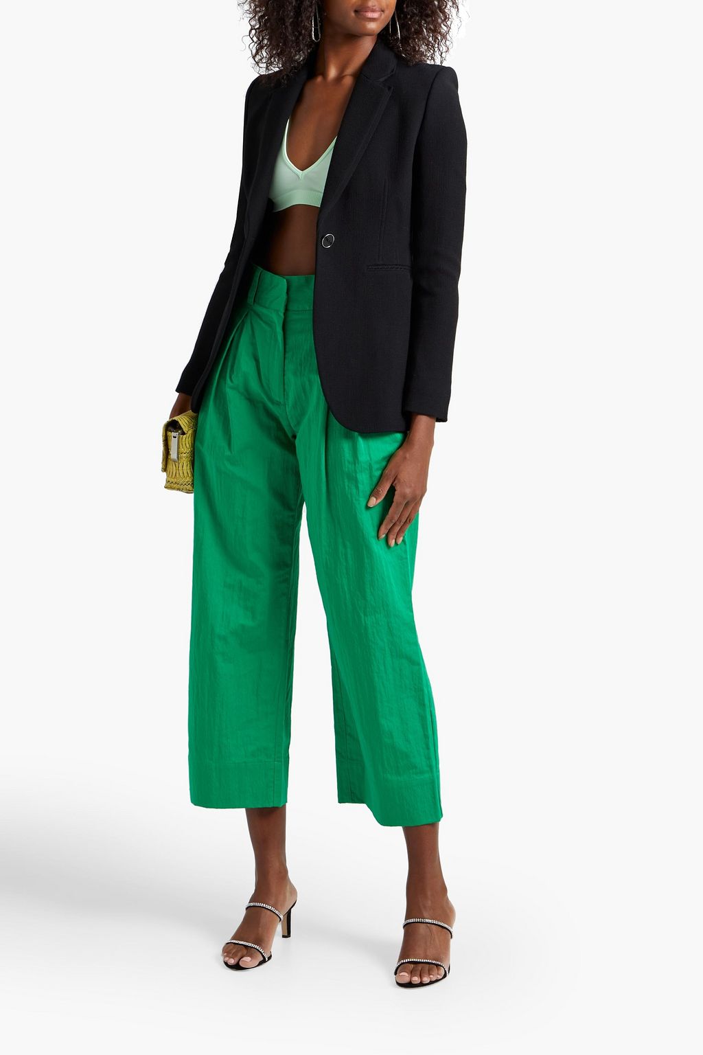 PUCCI Grosgrain-trimmed wool-tweed blazer