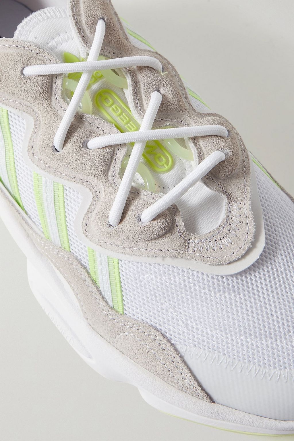 ADIDAS ORIGINALS Ozweego suede and leather-trimmed mesh sneakers