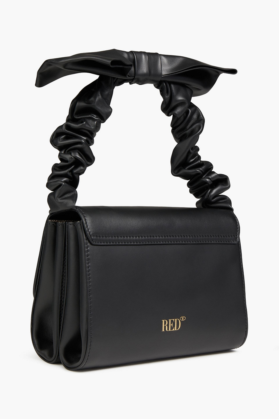 Redv Bow-embellished Leather Tote In Black