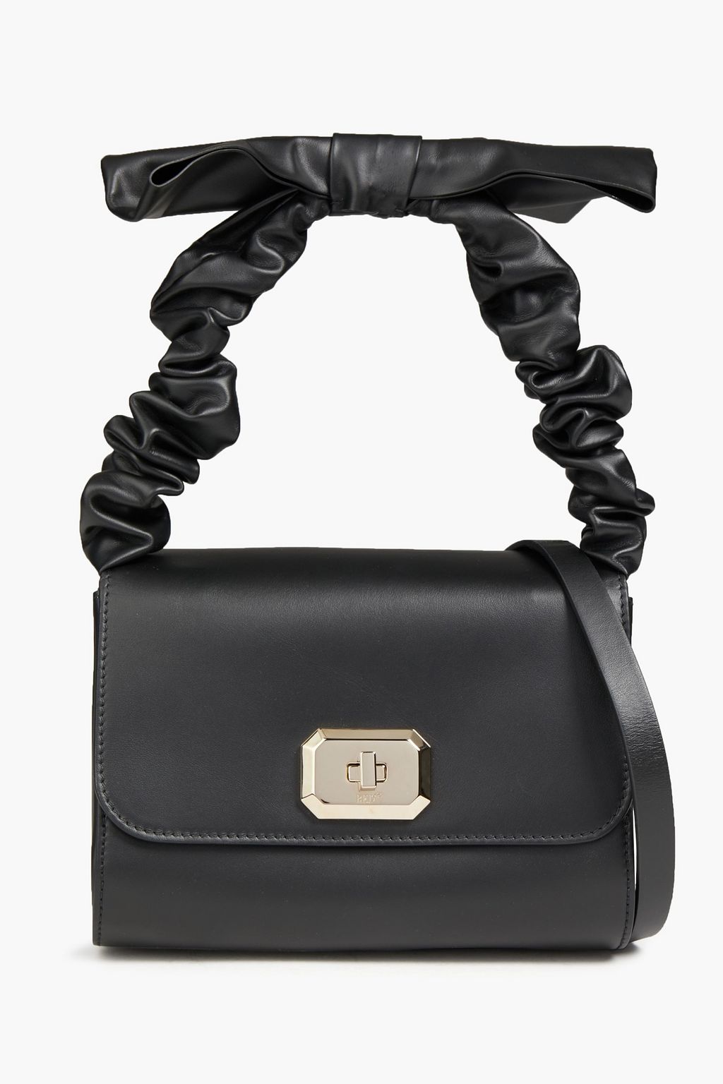 RED(V) Bow-detailed leather tote