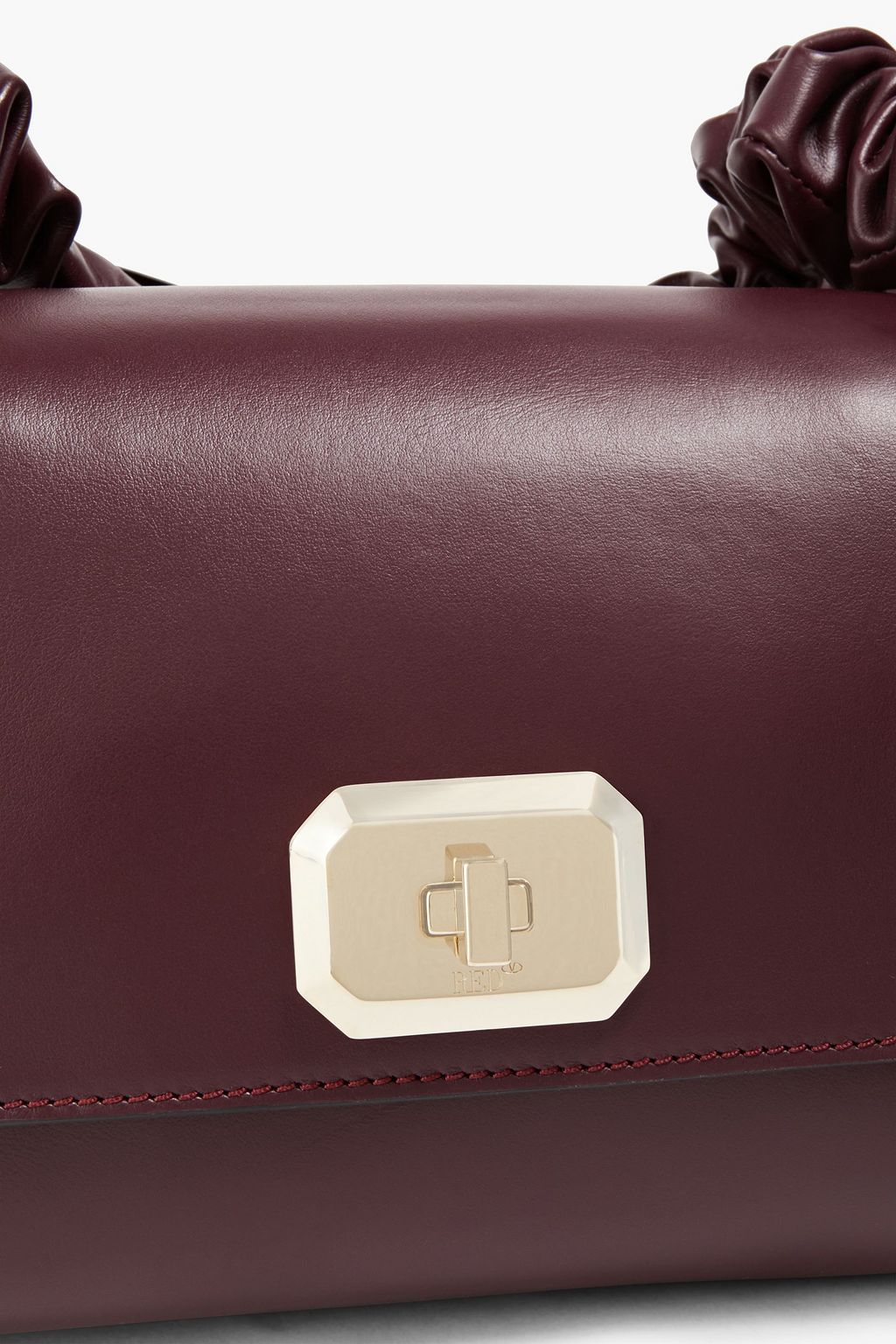 RED(V) Bow-detailed leather tote