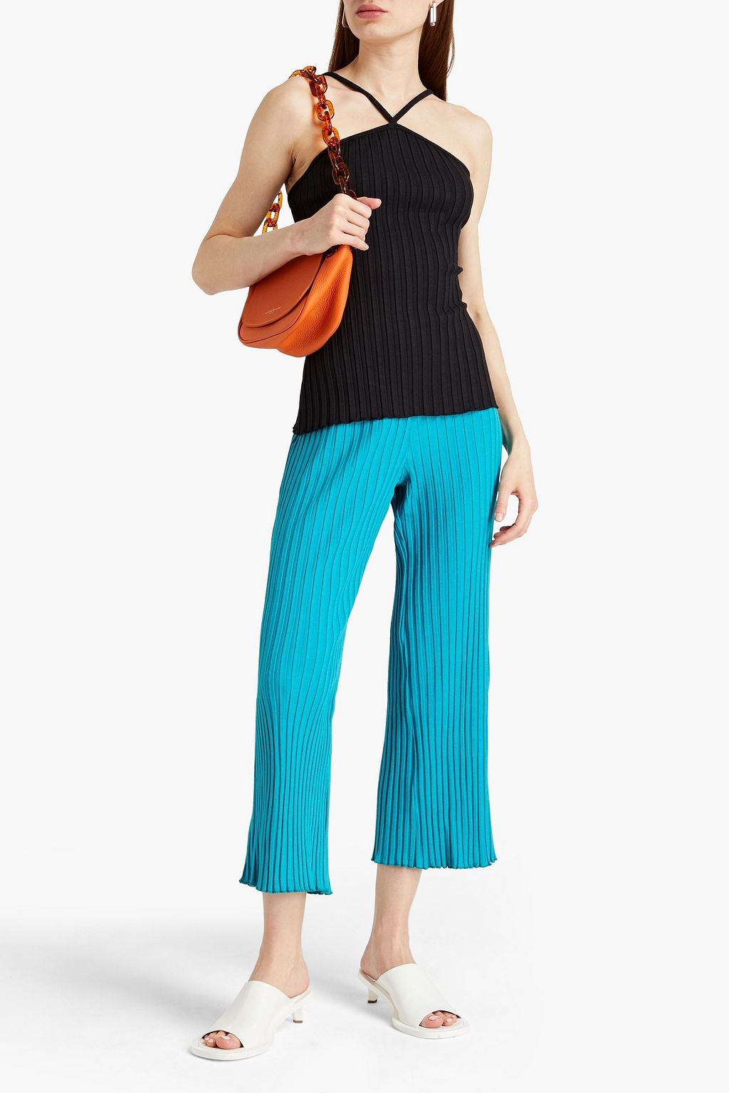SIMON MILLER Axel ribbed stretch-micro modal top