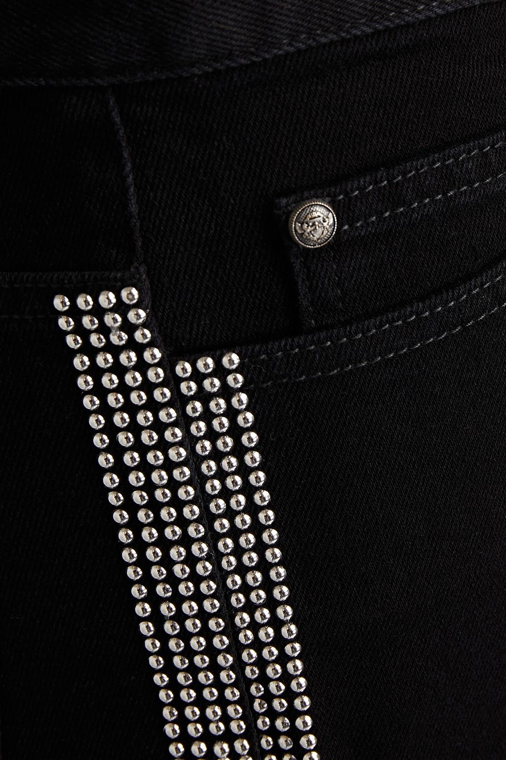 BALMAIN Slim-fit studded denim jeans