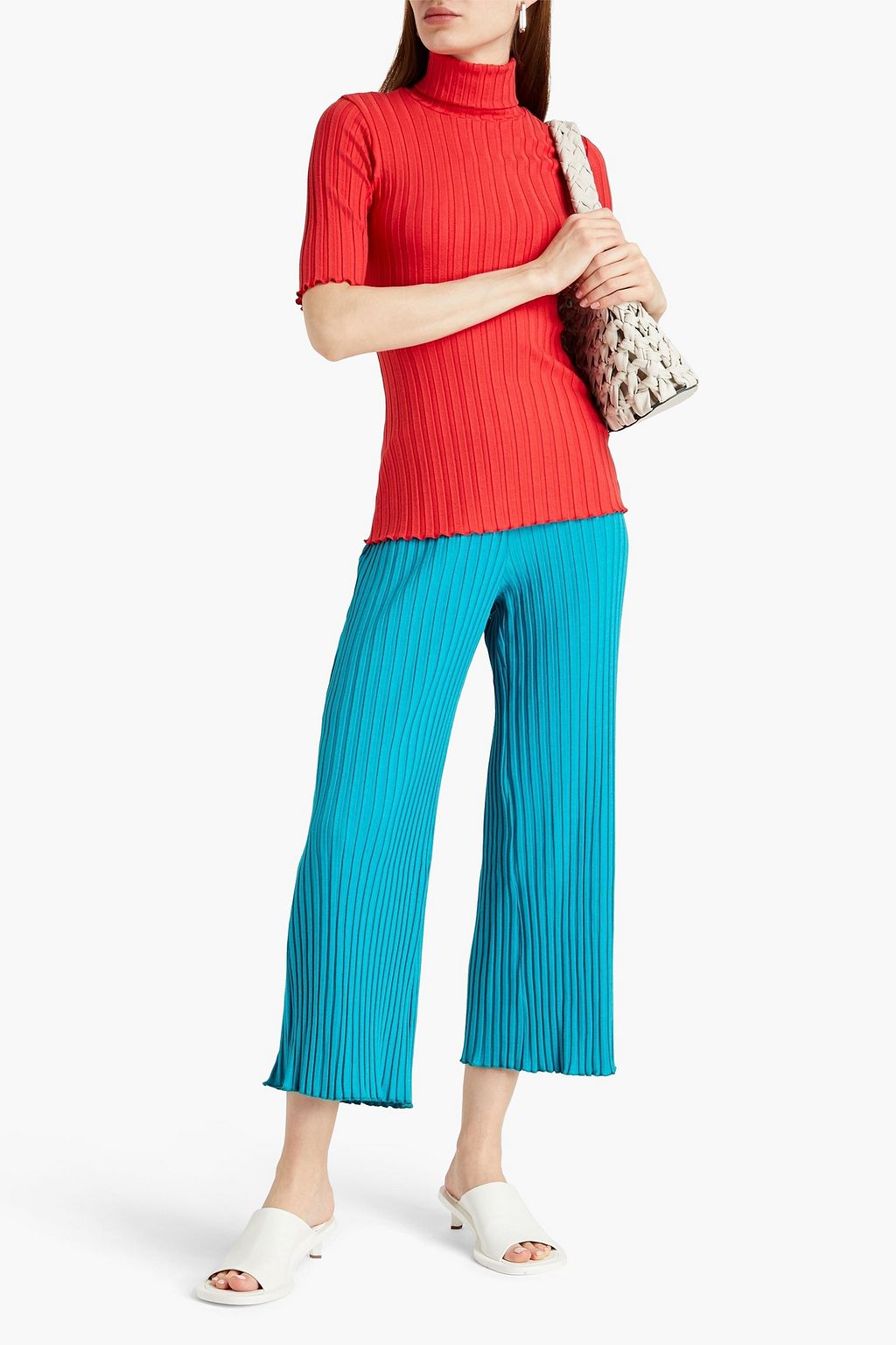 SIMON MILLER Mack ribbed stretch-micro modal turtleneck top