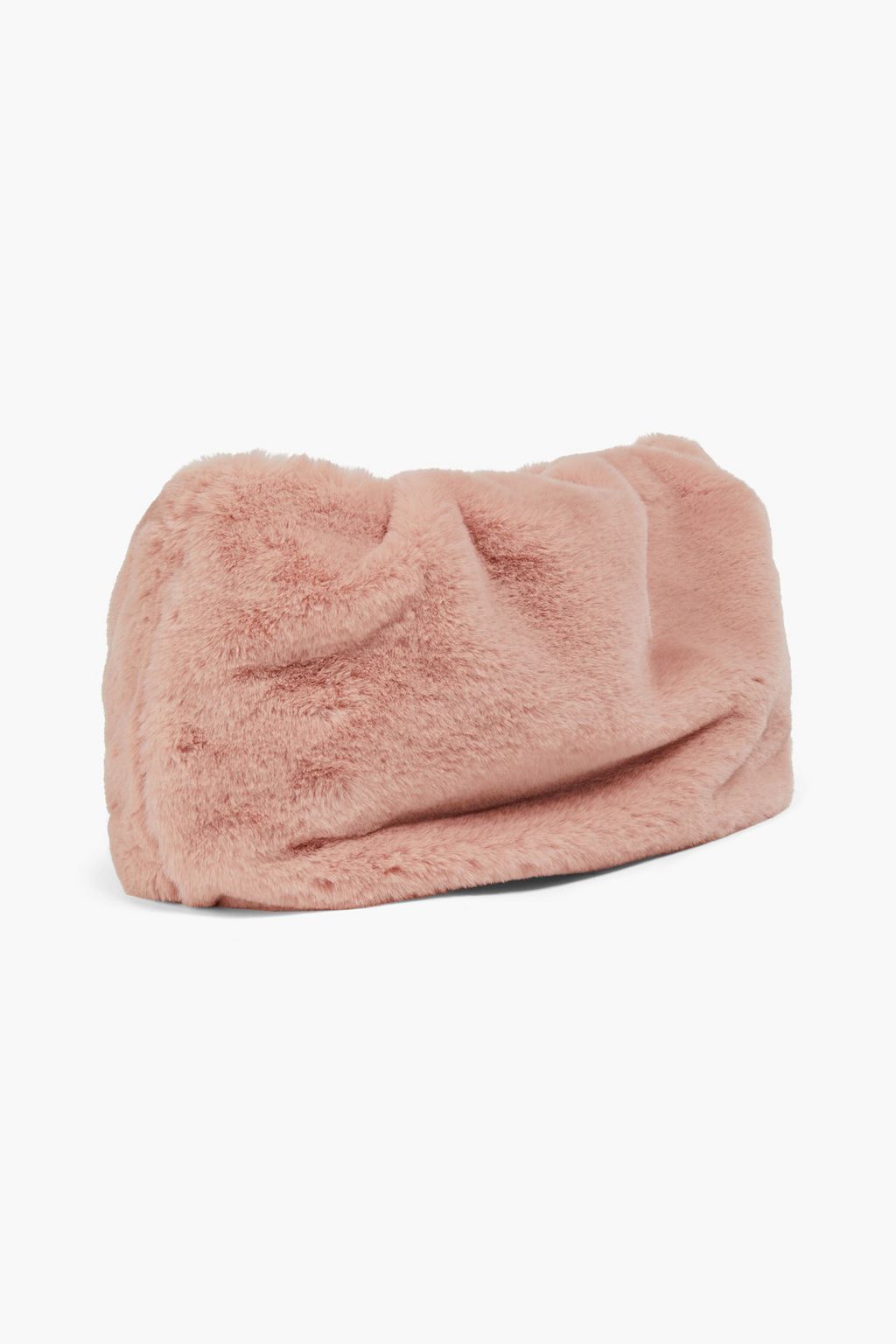 RED(V) Geraffte Clutch aus Kunstfell