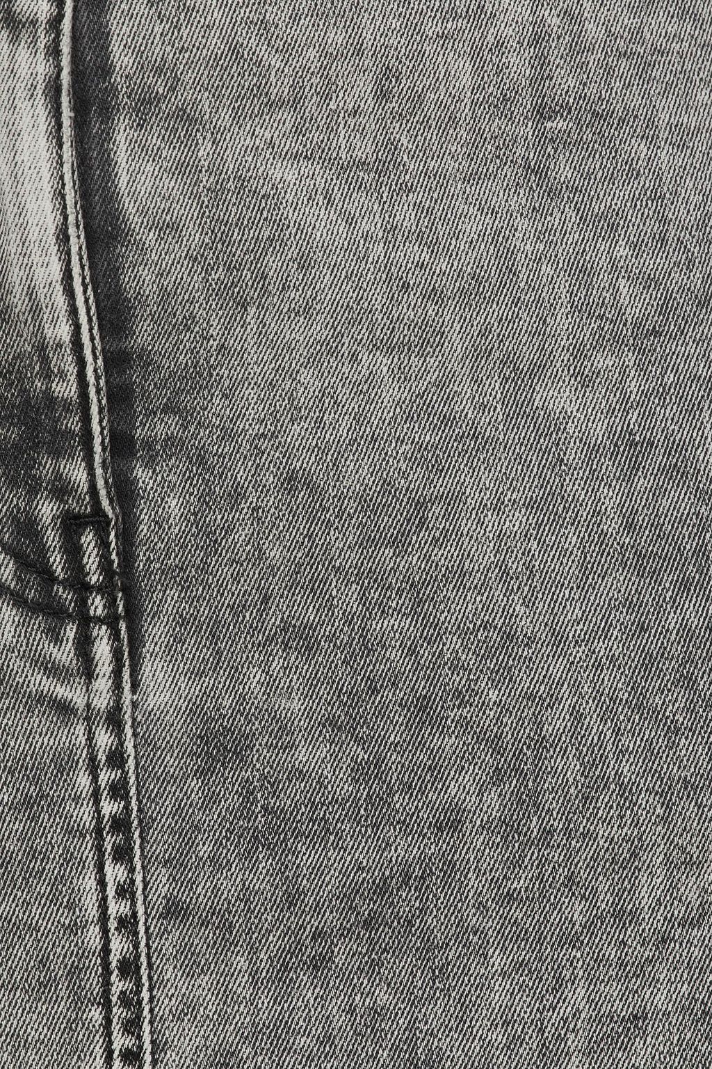 LOVE MOSCHINO Acid-wash denim skirt