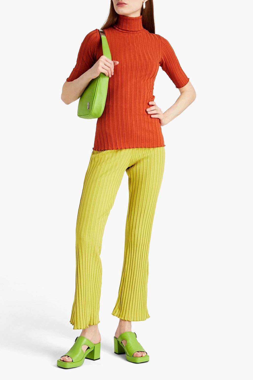 SIMON MILLER Mack ribbed stretch-micro modal turtleneck top