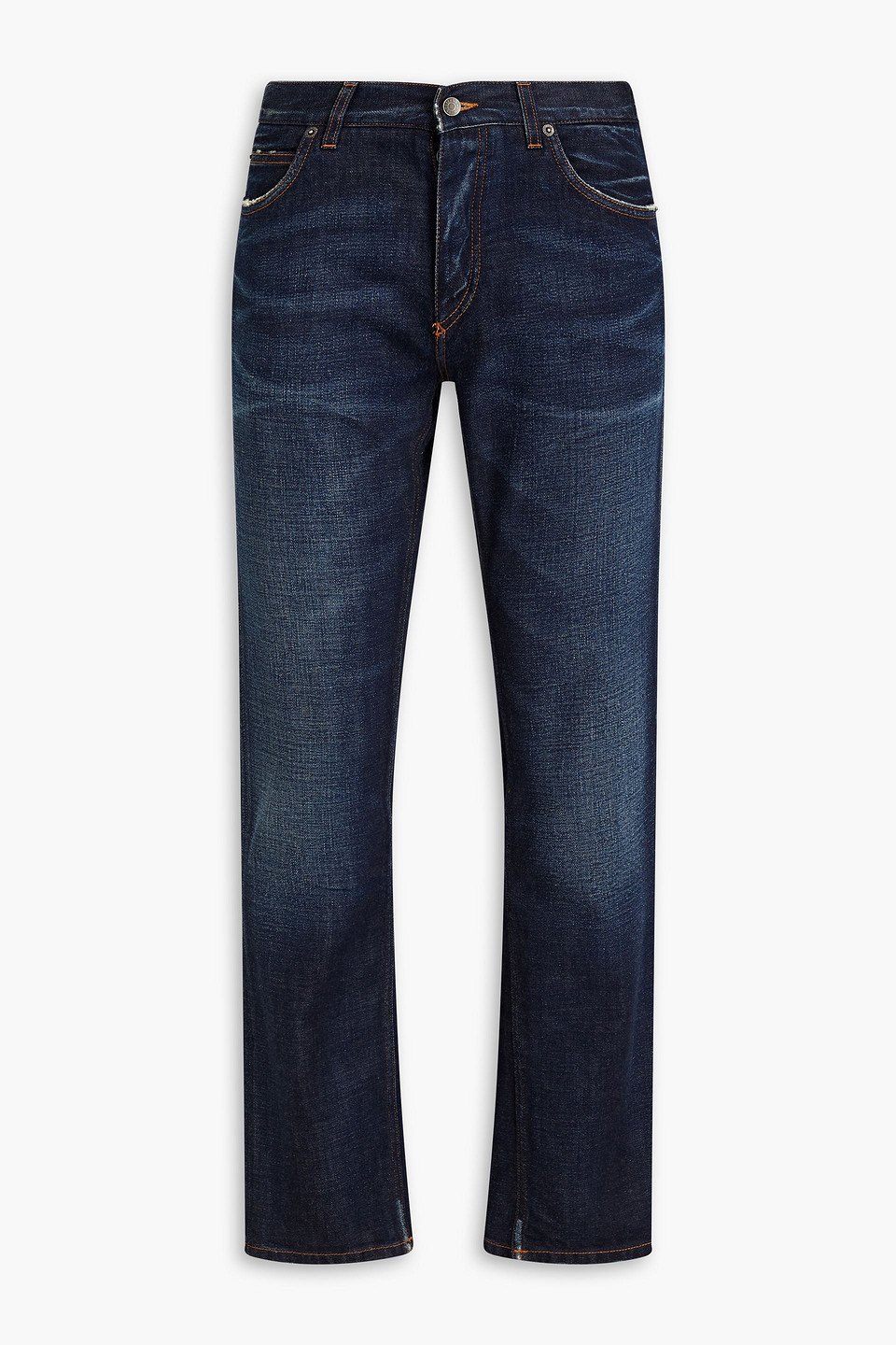 Dolce&Gabbana Slim-fit embellished distressed denim jeans