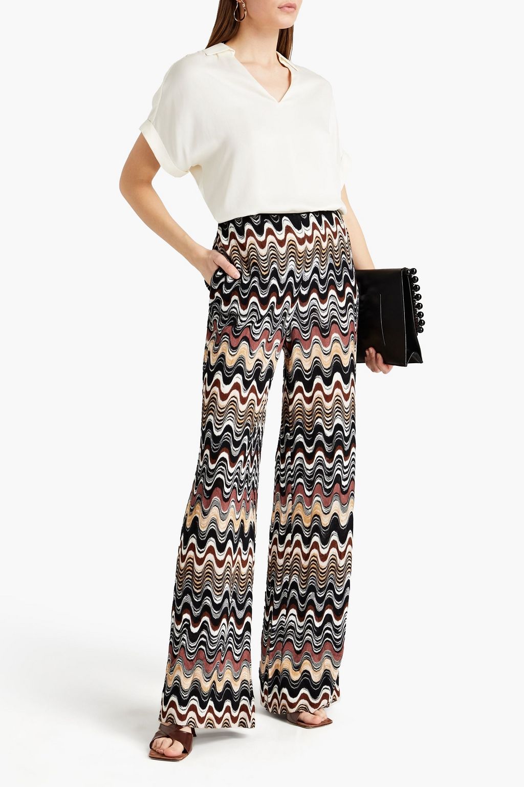 MISSONI Crochet-knit wide-leg pants