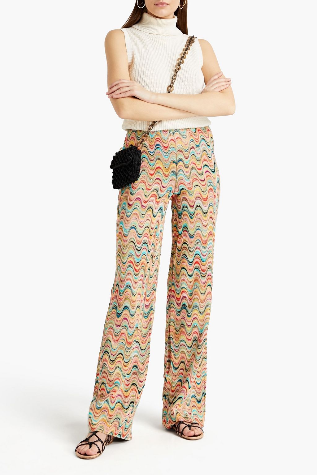 MISSONI Crochet-knit wide-leg pants