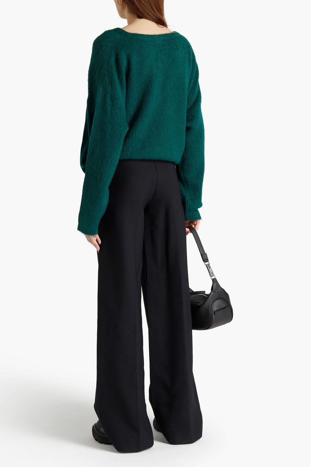 MCQUEEN Wool-blend crepe wide-leg pants