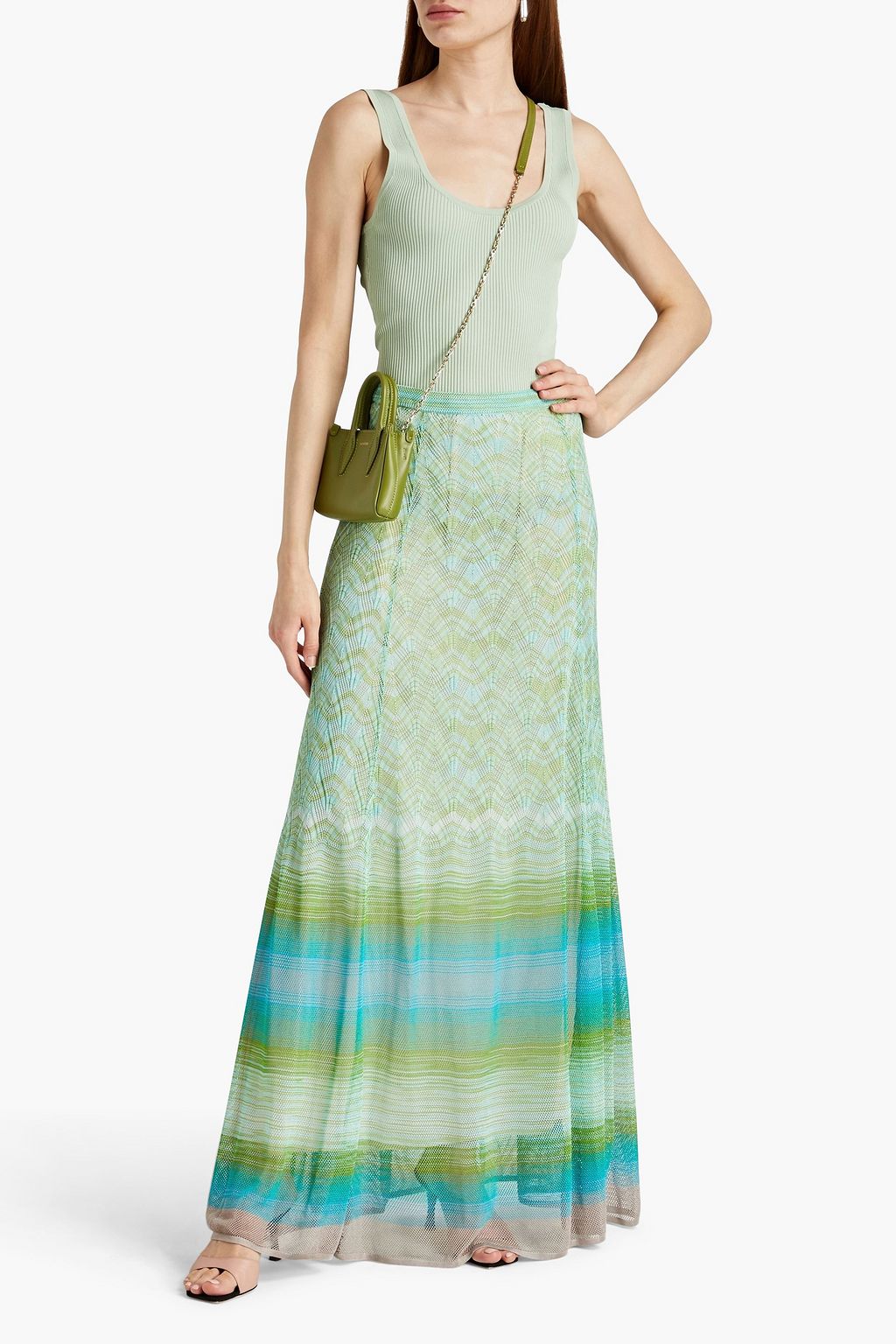 MISSONI Crochet-knit maxi skirt