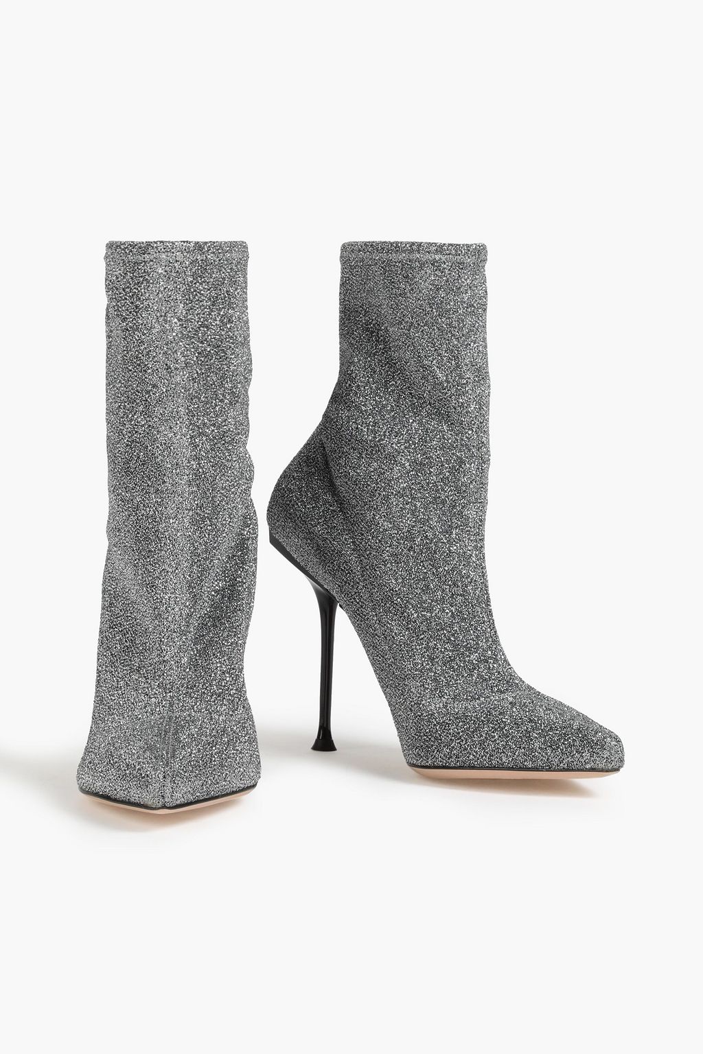SERGIO ROSSI sr1 metallic stretch-knit sock boots