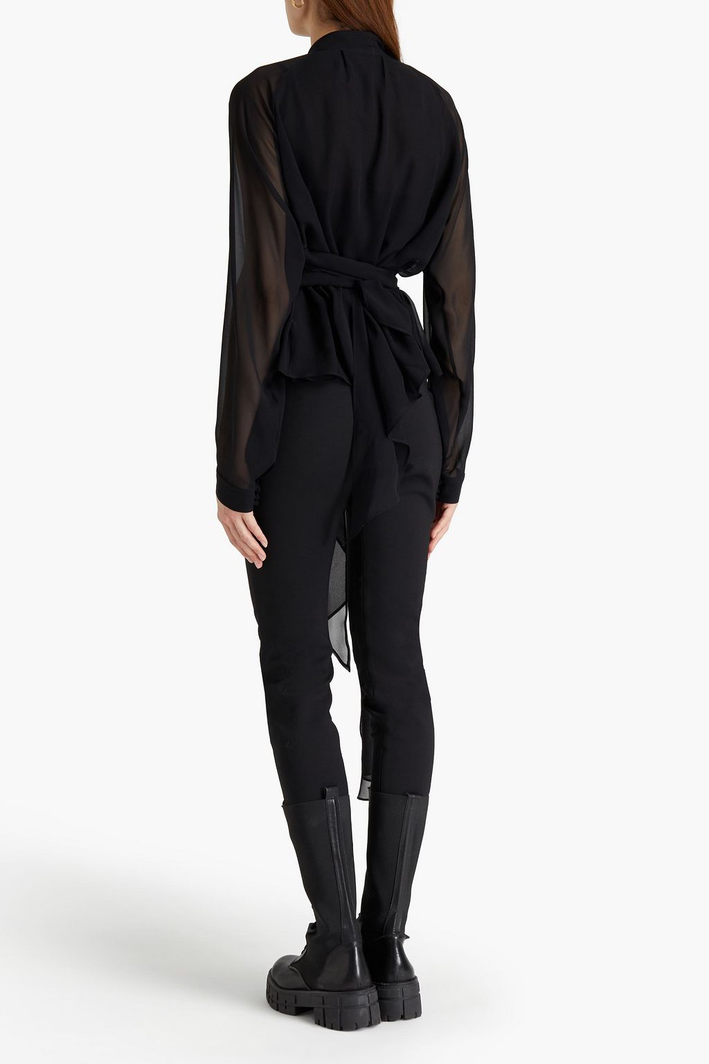 MCQUEEN Wool-blend crepe skinny pants