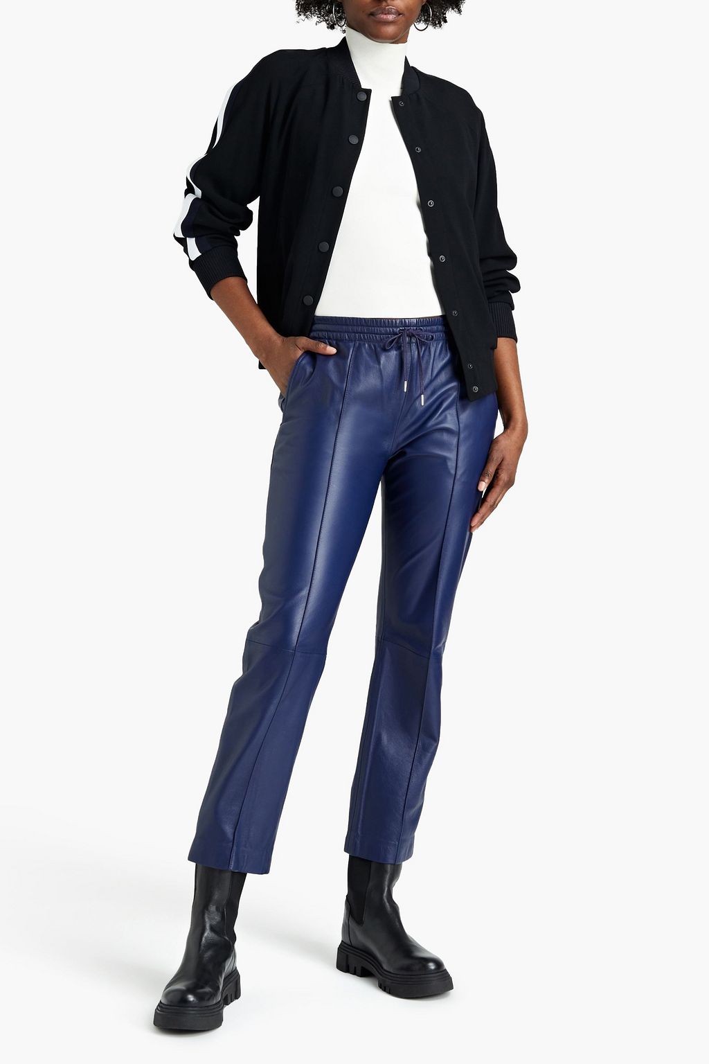 KENZO Appliquéd crepe bomber jacket