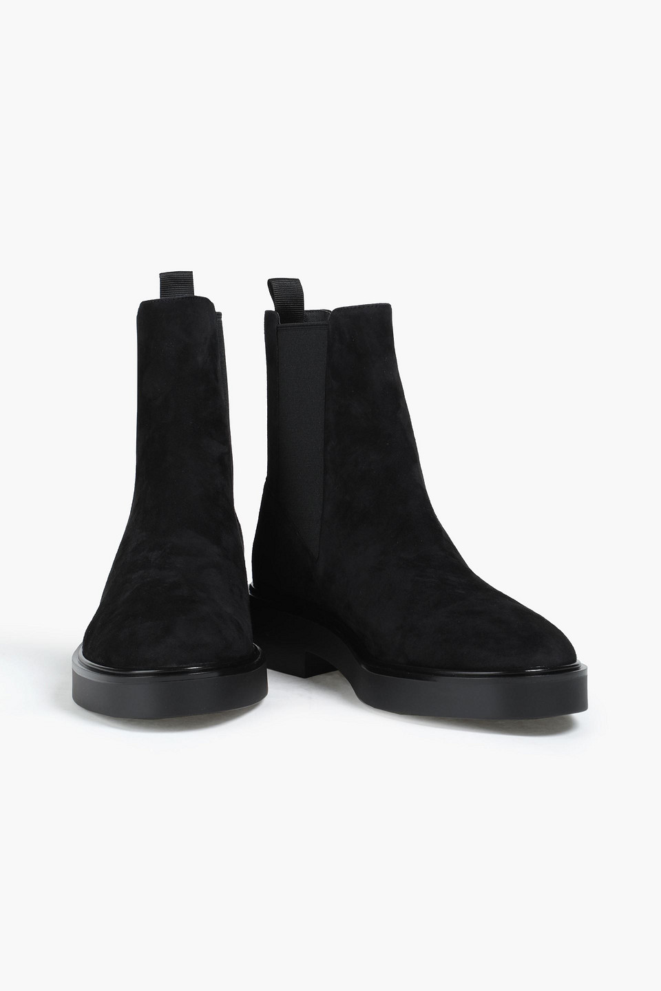 Stuart Weitzman Henley Suede Chelsea Boots In Black