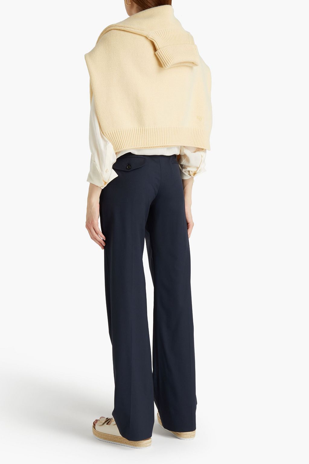 CHLOÉ Wool-twill straight-leg pants