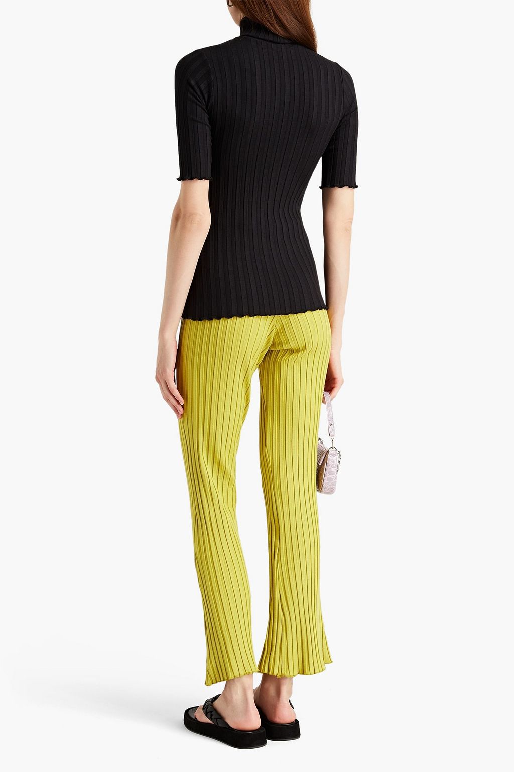 SIMON MILLER Mack ribbed stretch-micro modal turtleneck top