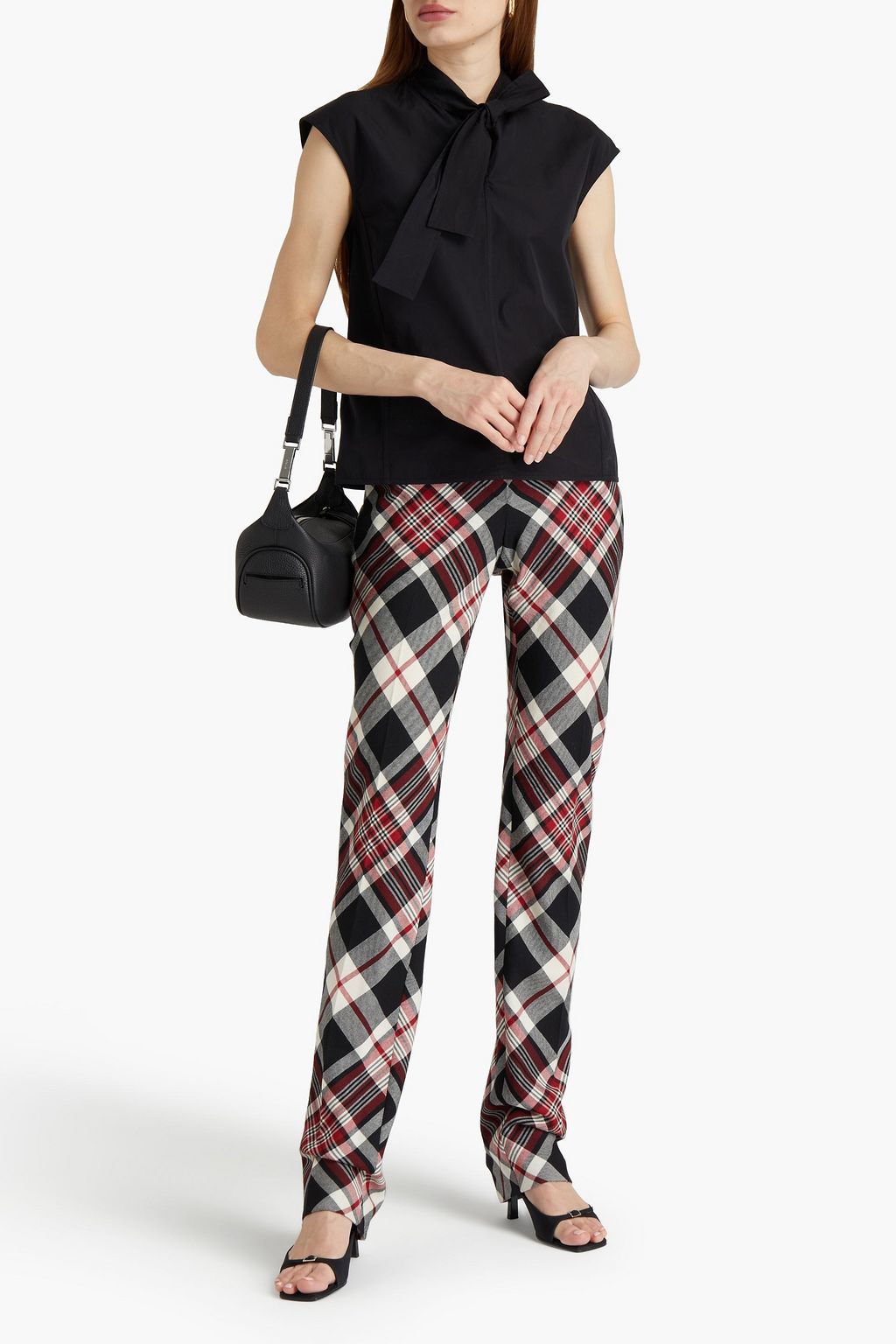 ALEXANDER MCQUEEN Checked wool-flannel straight-leg pants