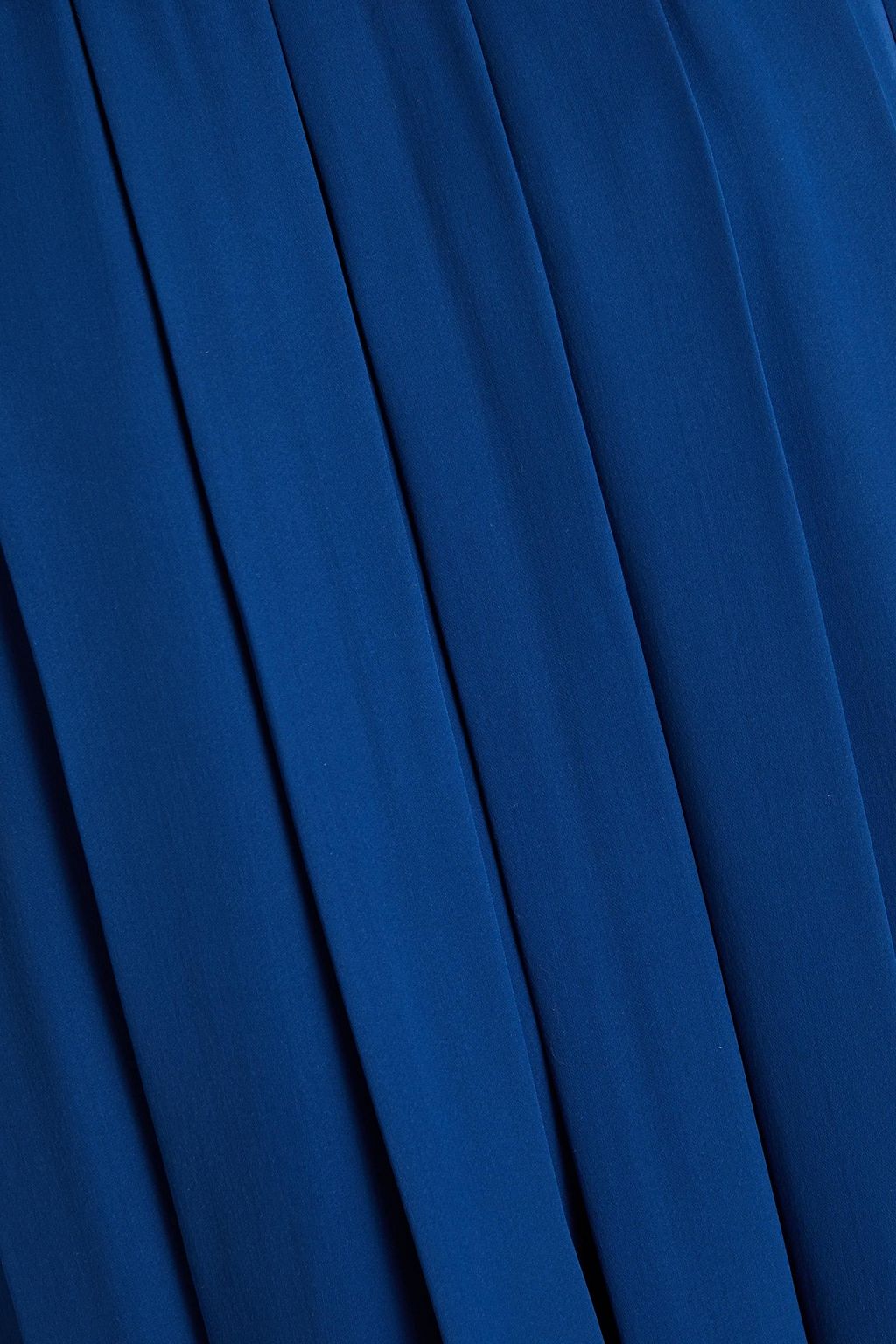 CHLOÉ Crepe-paneled pleated silk-voile dress