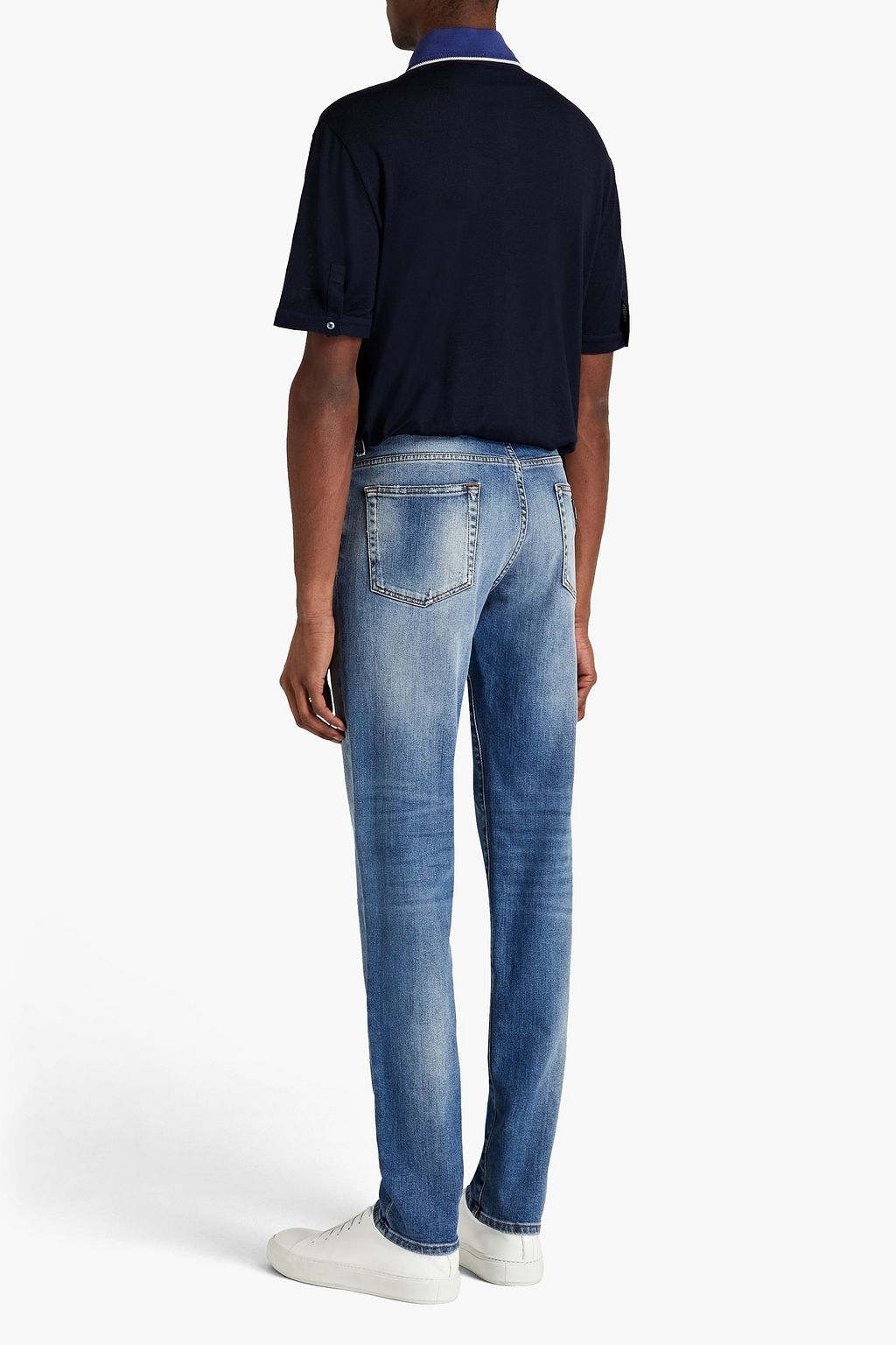 DOLCE&GABBANA Slim-fit distressed denim jeans