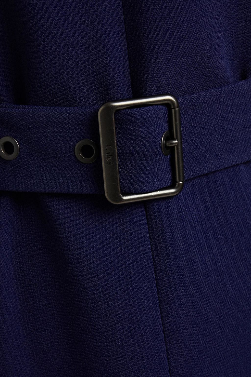 CHLOÉ Belted embellished crepe dress