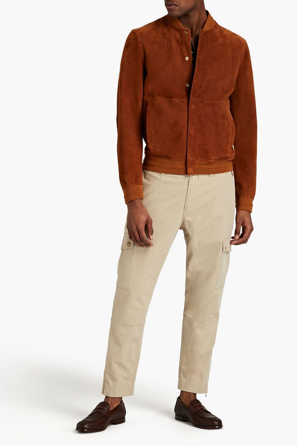 DOLCE & GABBANA Cropped printed cotton-blend gabardine cargo pants