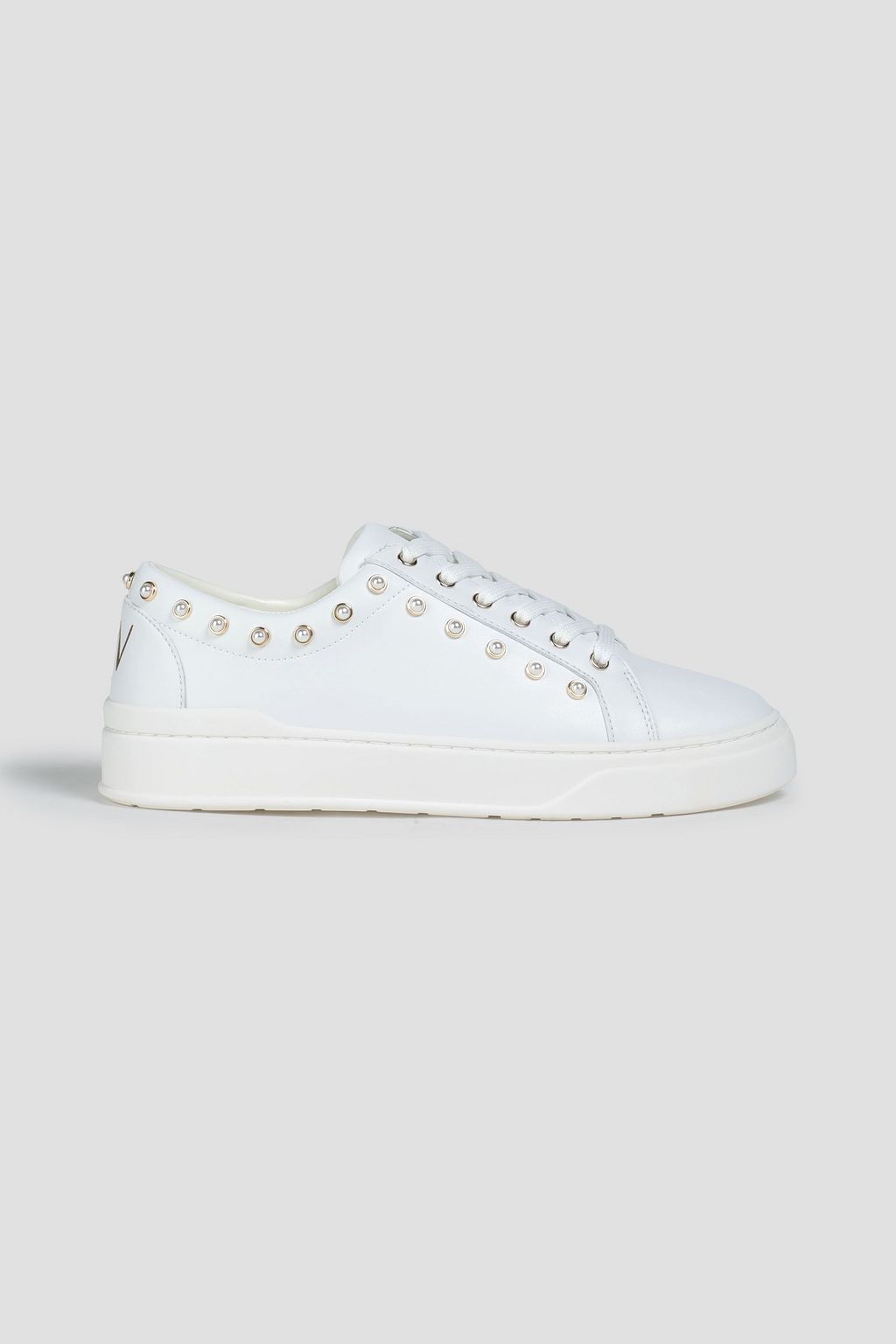 Tillie faux pearl embellished leather sneakers white EU 35.5