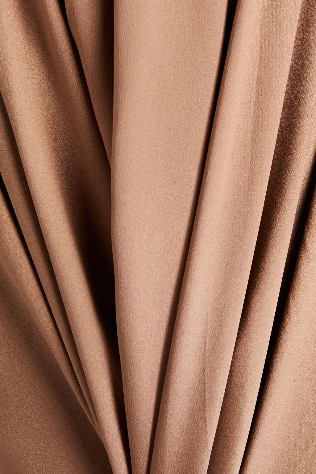 BRUNELLO CUCINELLI Kleid aus einer Seidenmischung mit Raffung und Zierperlen