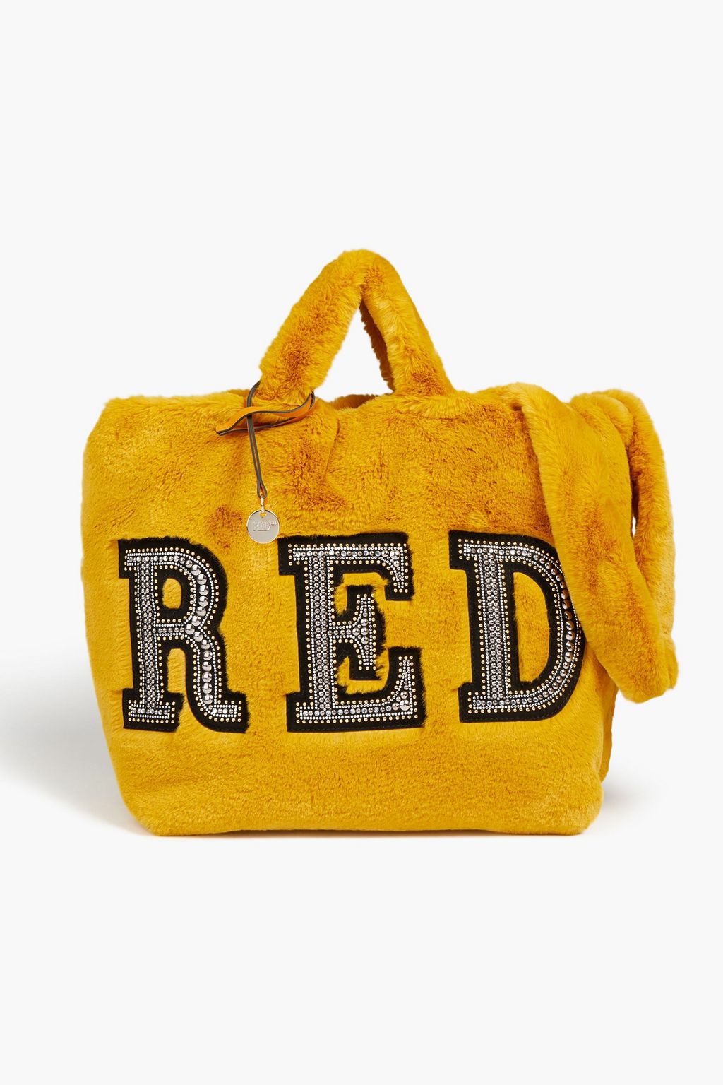 RED(V) Embellished faux fur tote