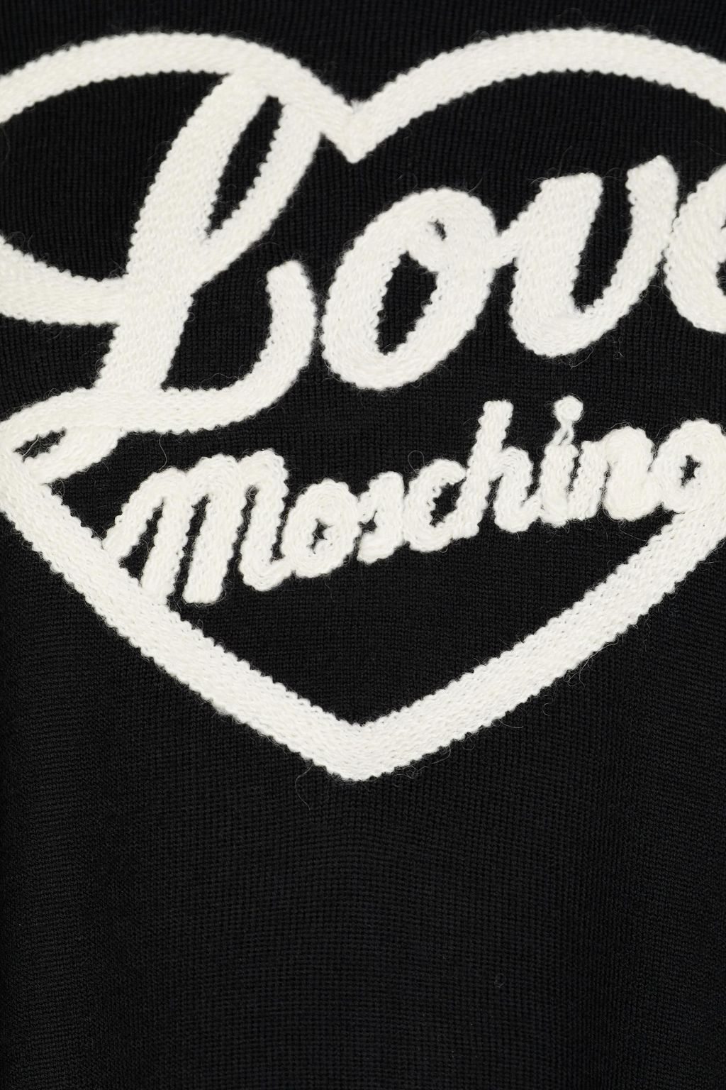 LOVE MOSCHINO Appliquéd wool-blend hoodie