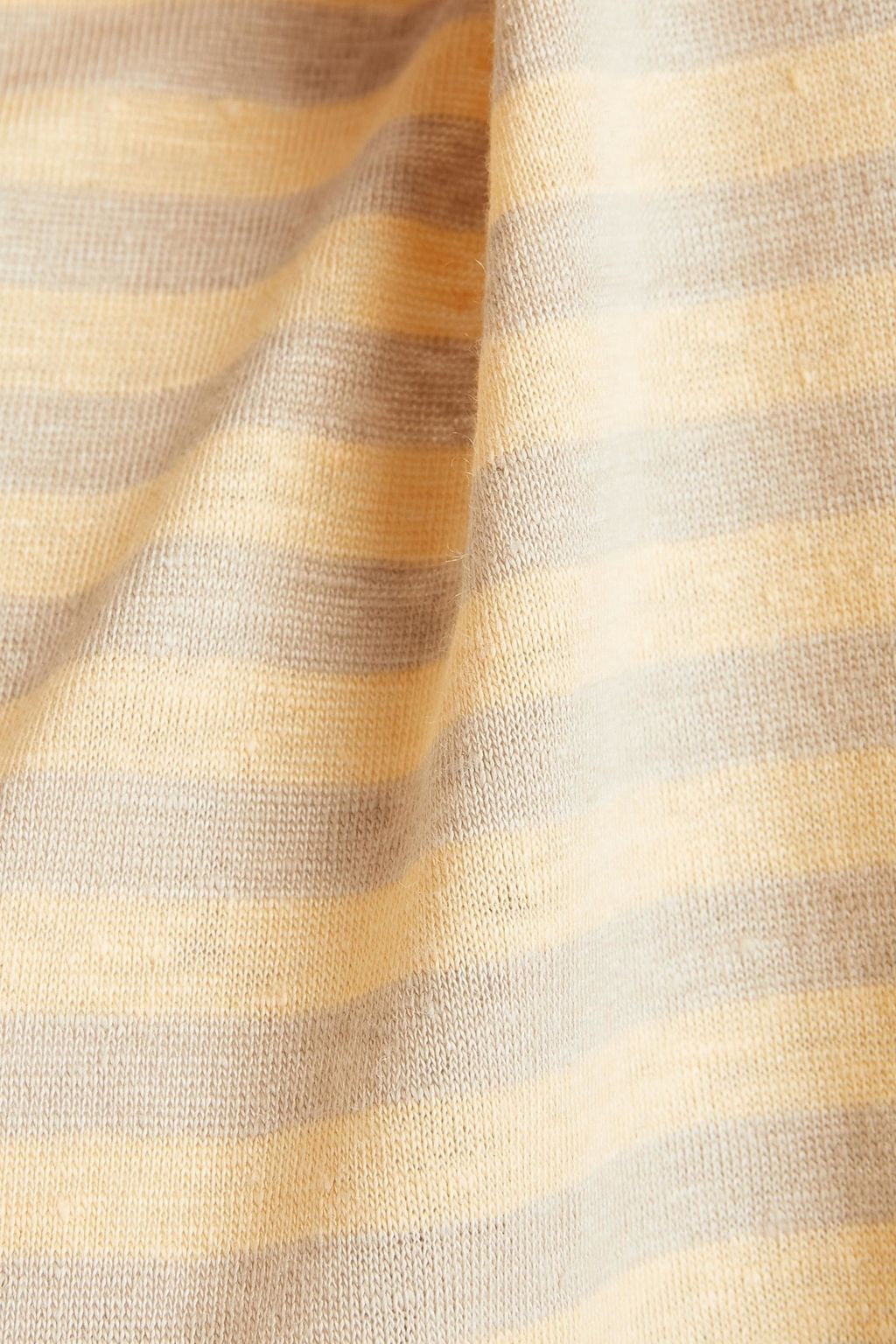 FABIANA FILIPPI Embellished striped linen-blend jersey tank