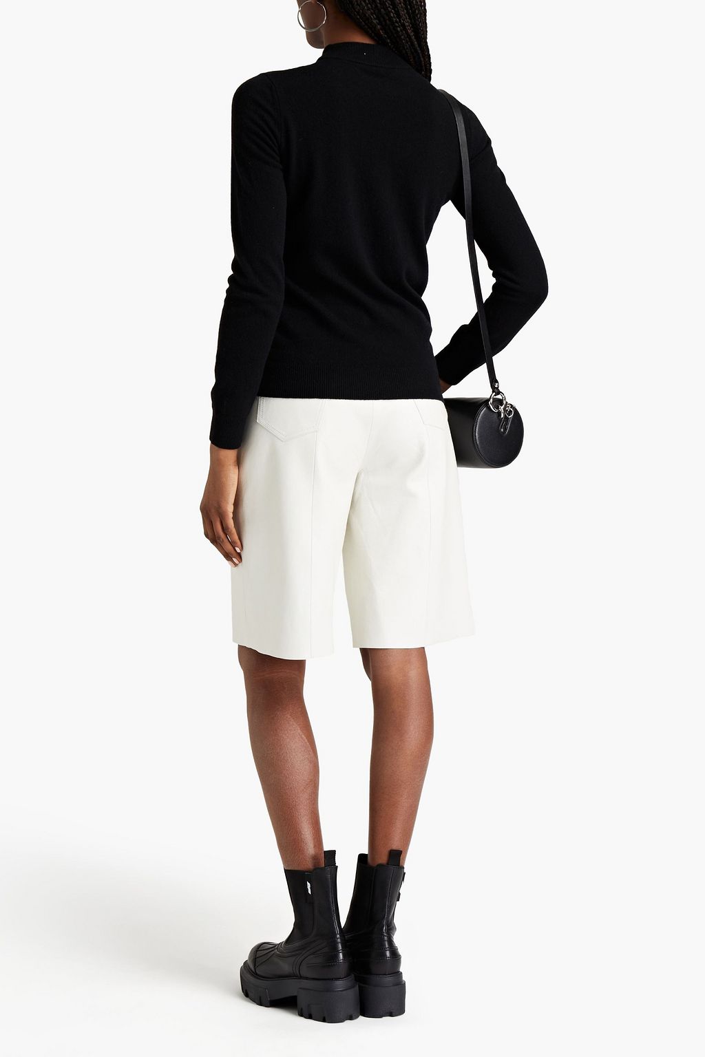 LOVE MOSCHINO Embroidered intarsia-knit wool-blend sweater
