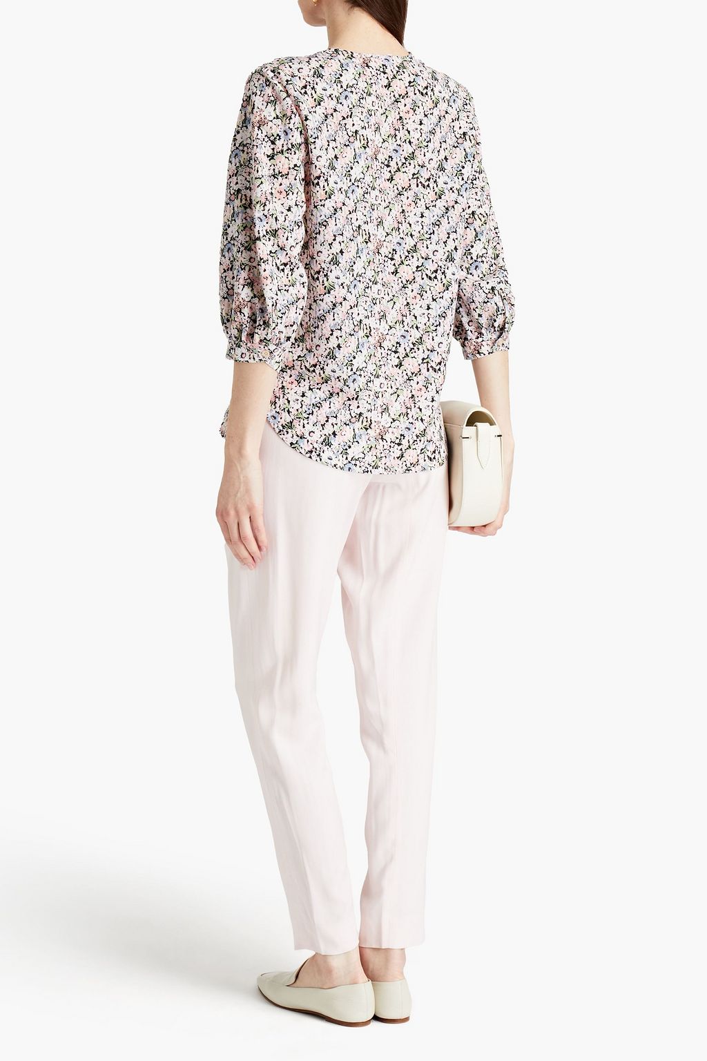 CHLOÉ Pleated twill tapered pants