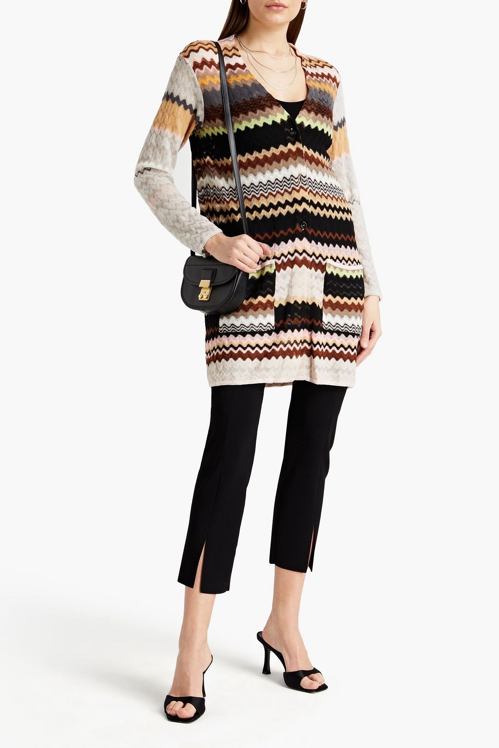 MISSONI Crochet-knit wool-blend cardigan