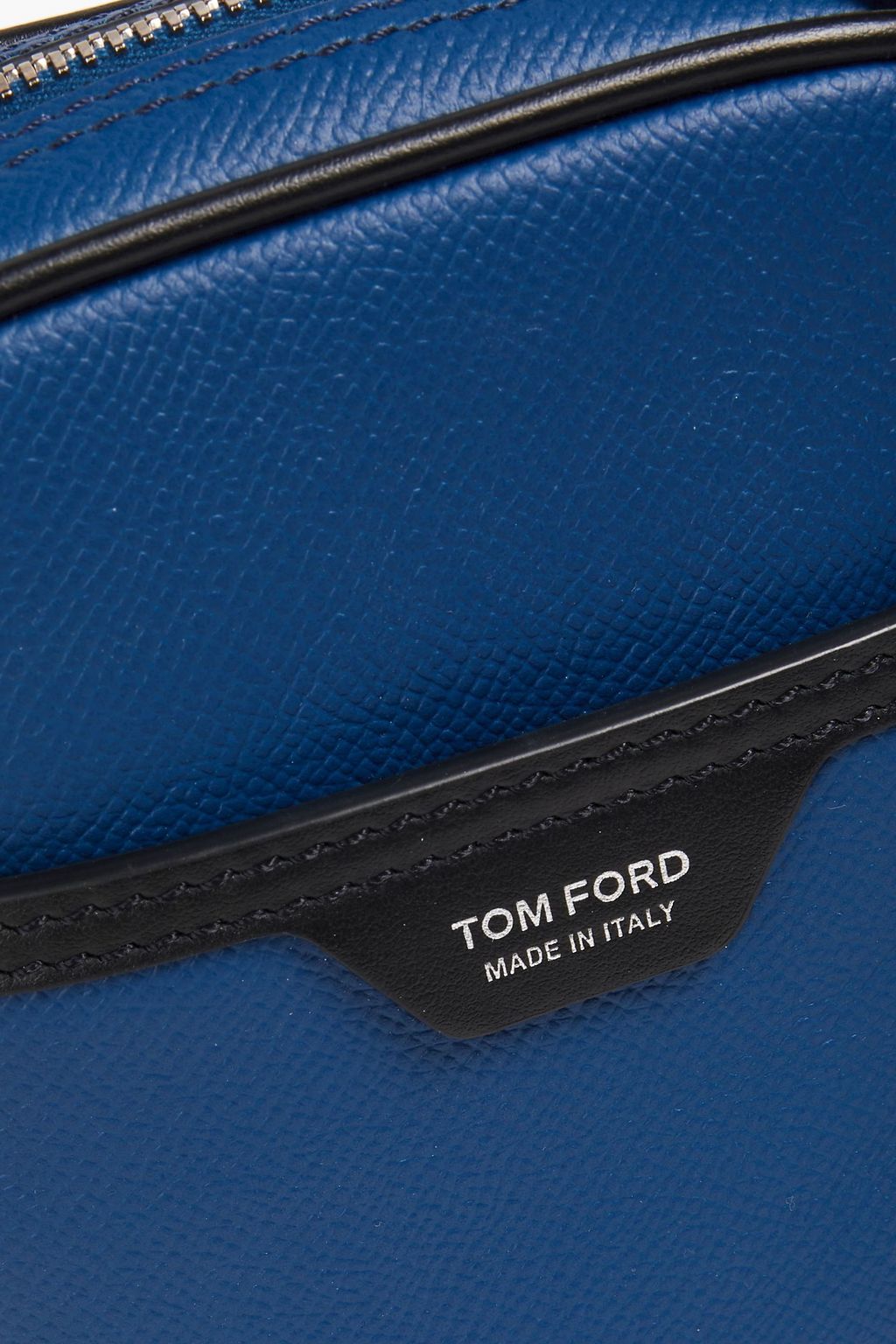 TOM FORD Pebbled-leather messenger bag