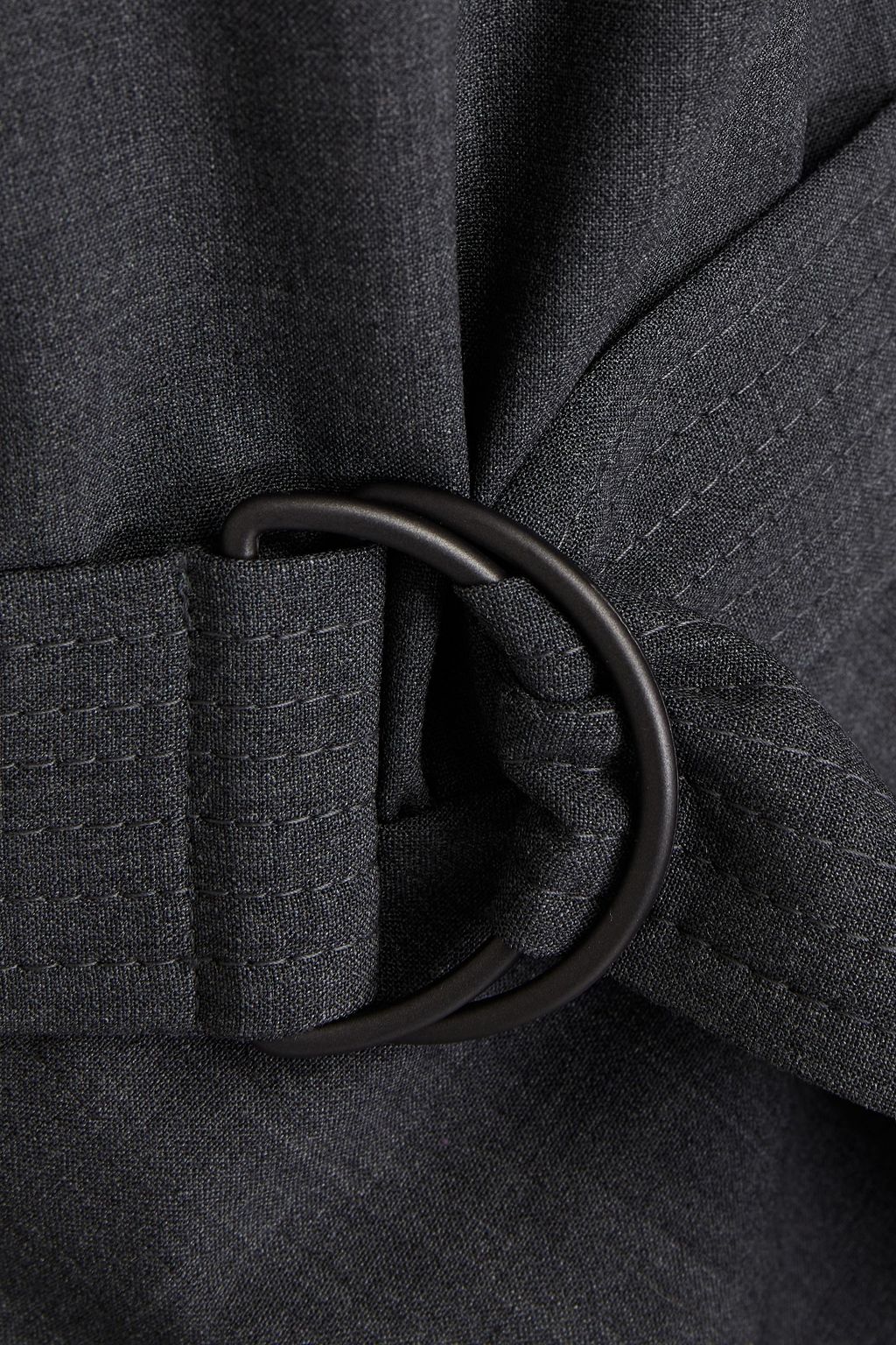 BRUNELLO CUCINELLI Belted bead-embellished wool-blend dress