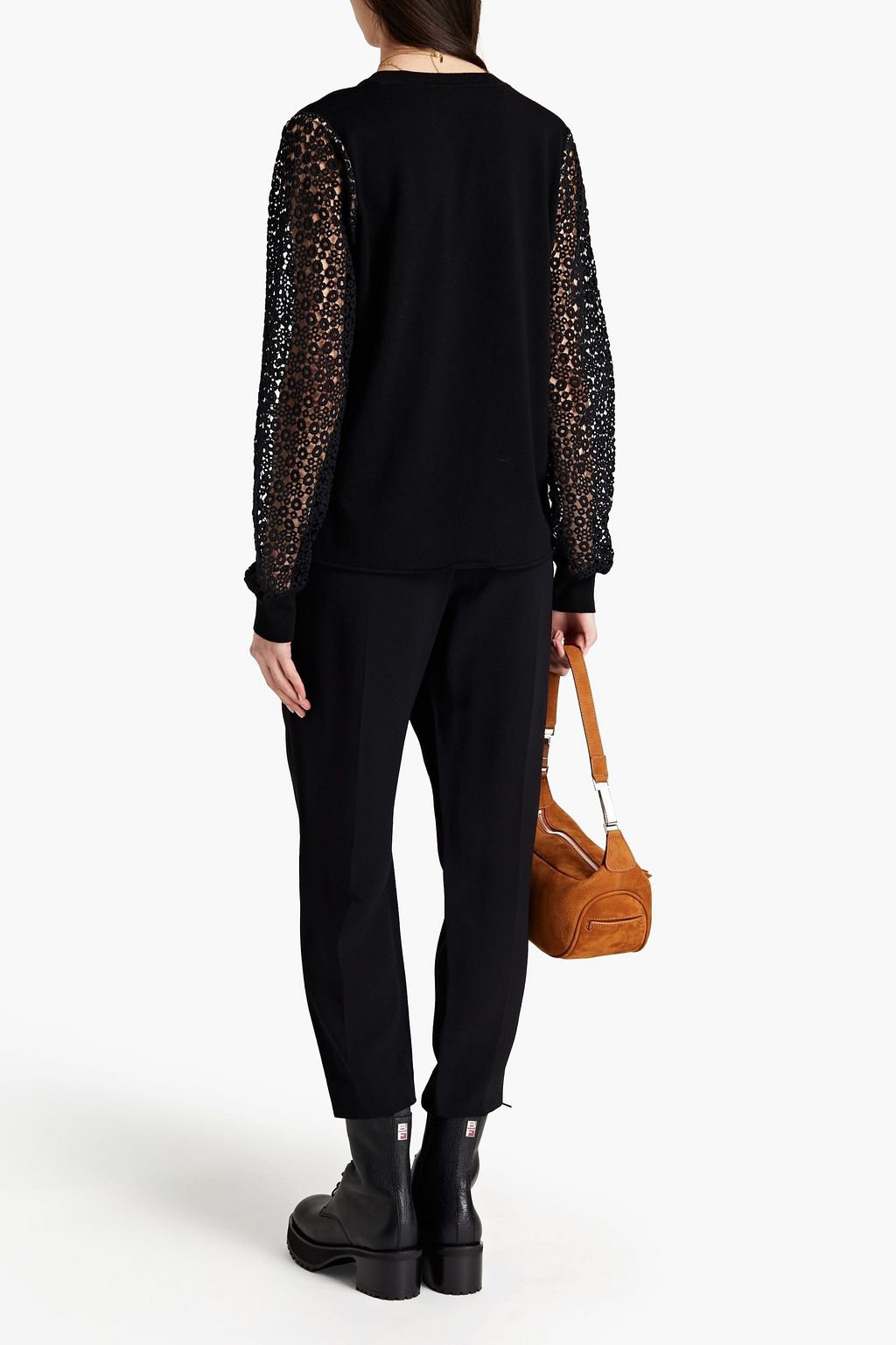 CHLOÉ Cropped crepe tapered pants