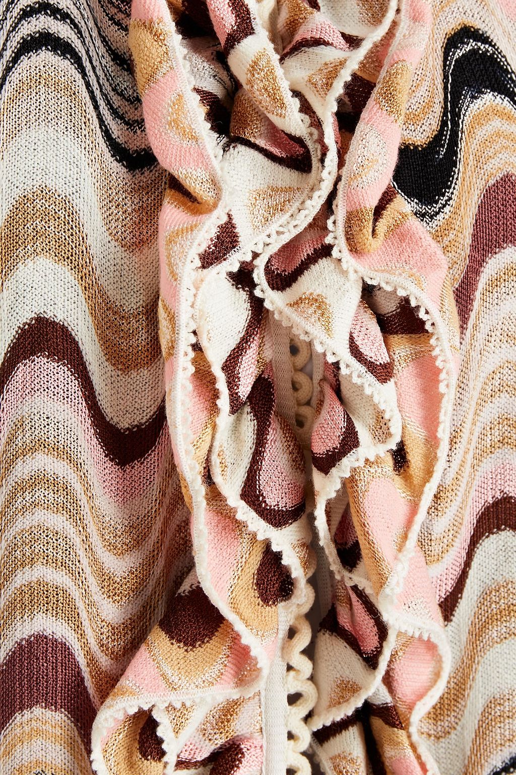 MISSONI Ruffled crochet-knit cardigan