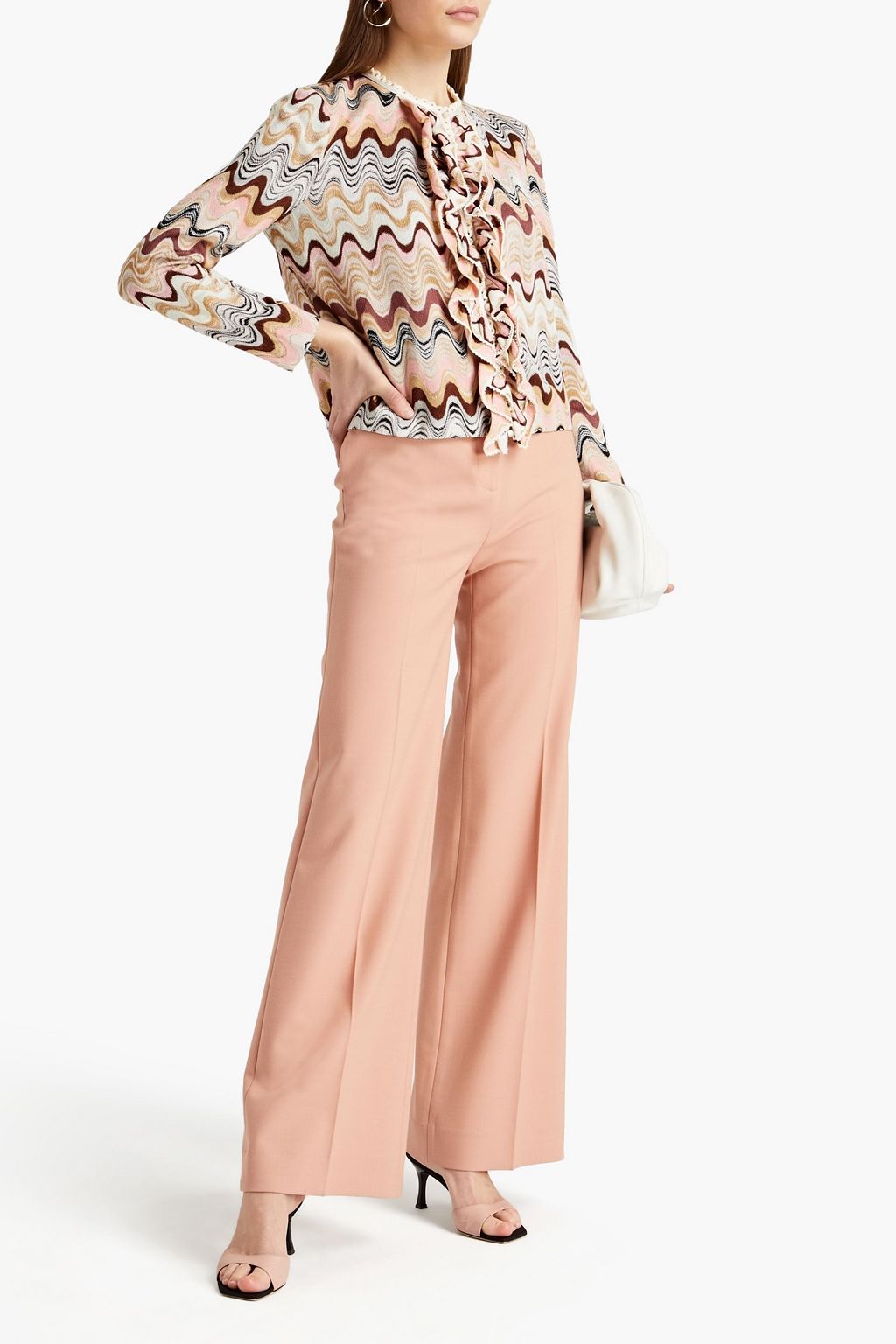 MISSONI Ruffled crochet-knit cardigan