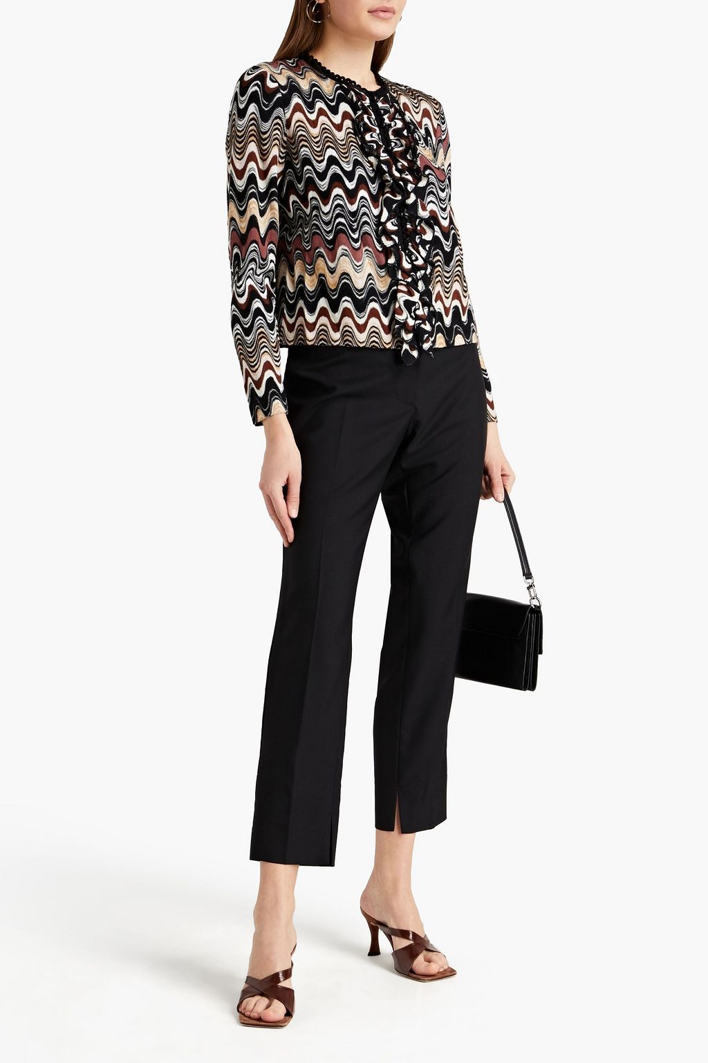 MISSONI Ruffled crochet-knit cardigan