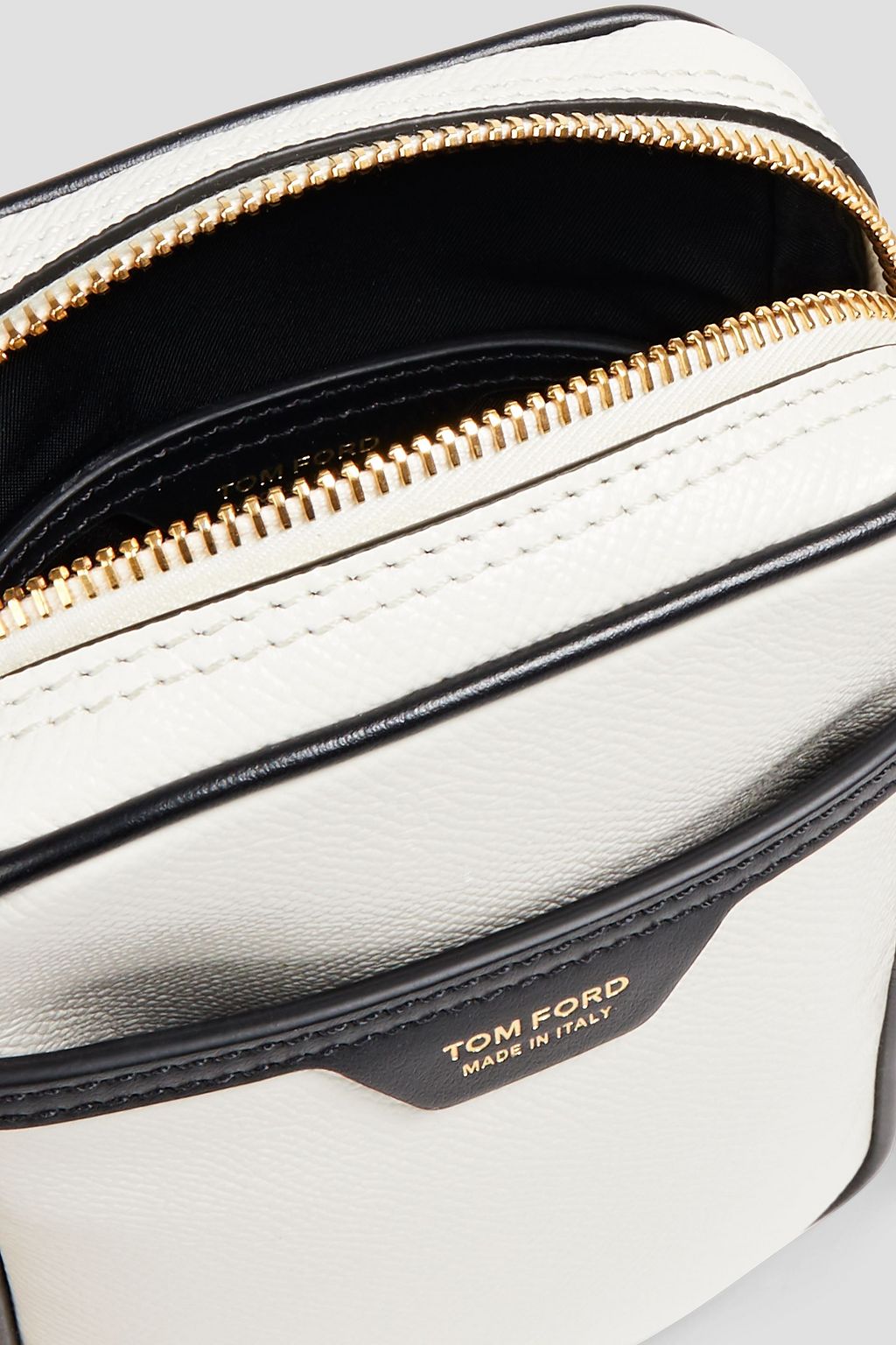 TOM FORD Pebbled-leather messenger bag