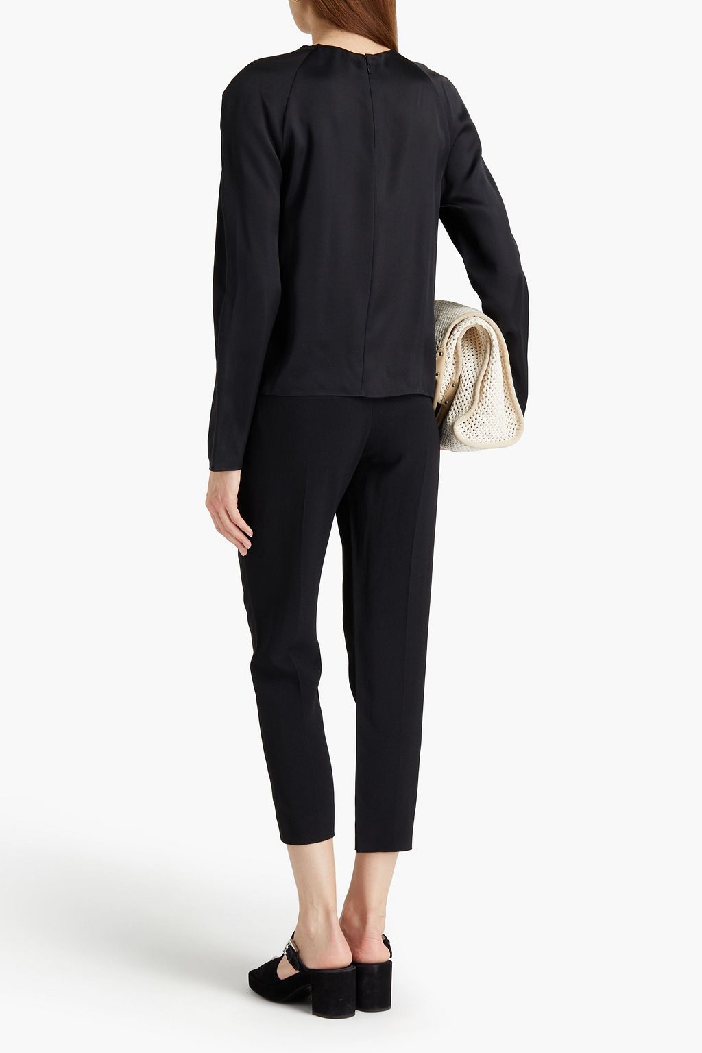 CHLOÉ Cropped crepe tapered pants