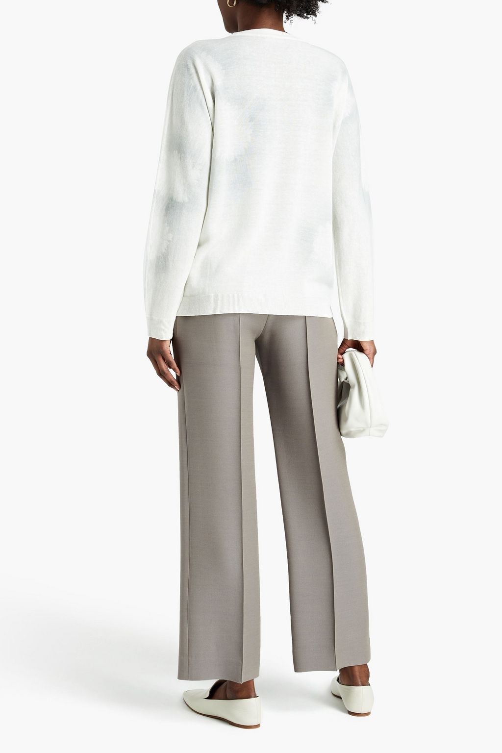 FABIANA FILIPPI Printed linen and cotton-blend sweater