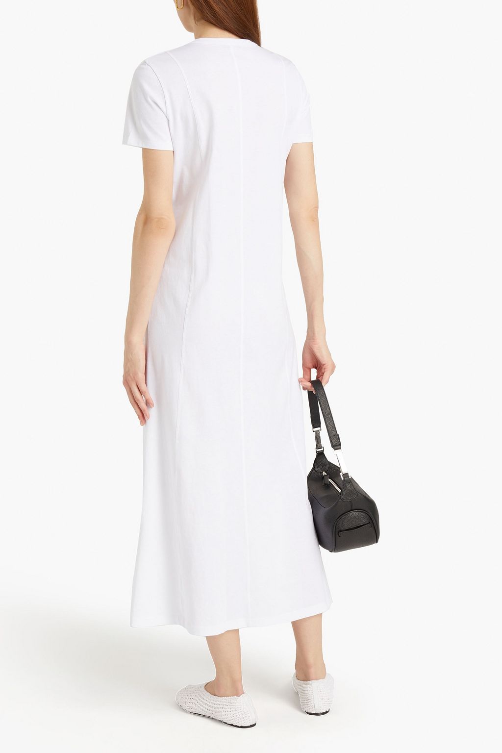 NINETY PERCENT Organic cotton-jersey midi dress
