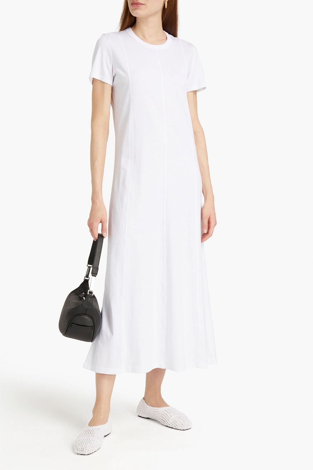 NINETY PERCENT Organic cotton-jersey midi dress