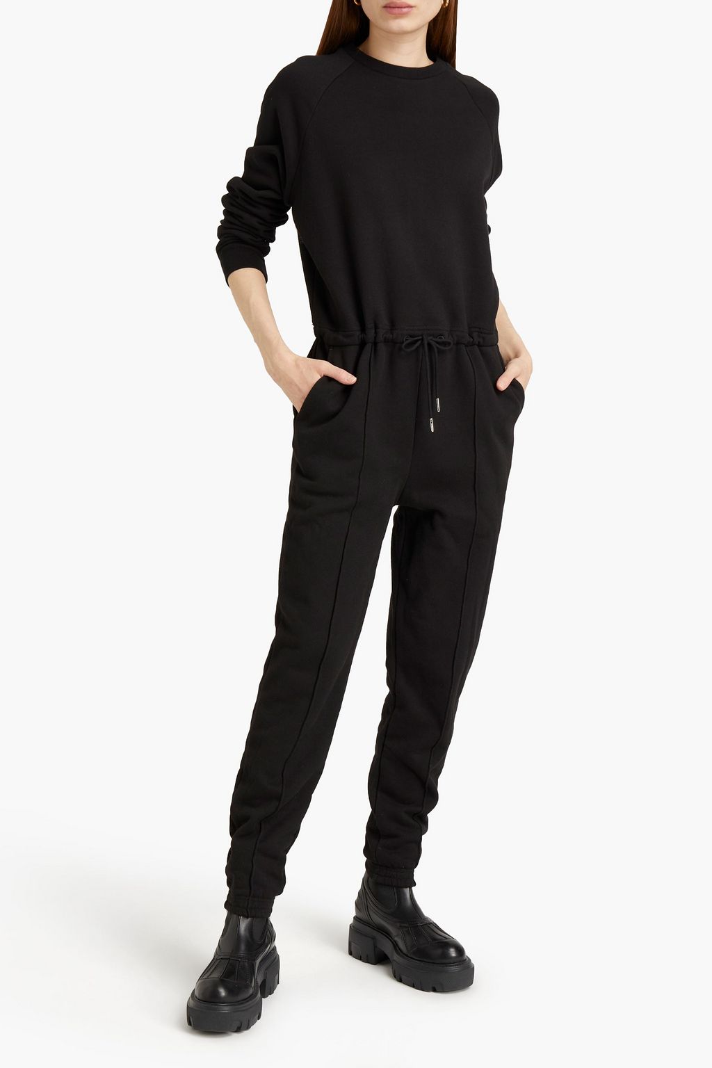 NINETY PERCENT Organic cotton-fleece jumpsuit