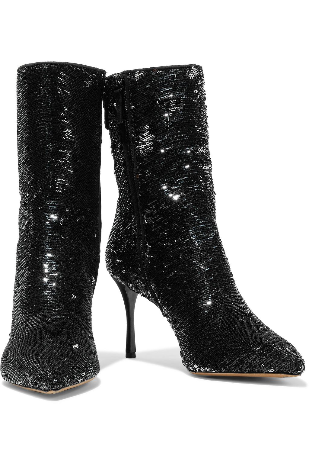 TABITHA SIMMONS Wendie sequined stretch-mesh ankle boots