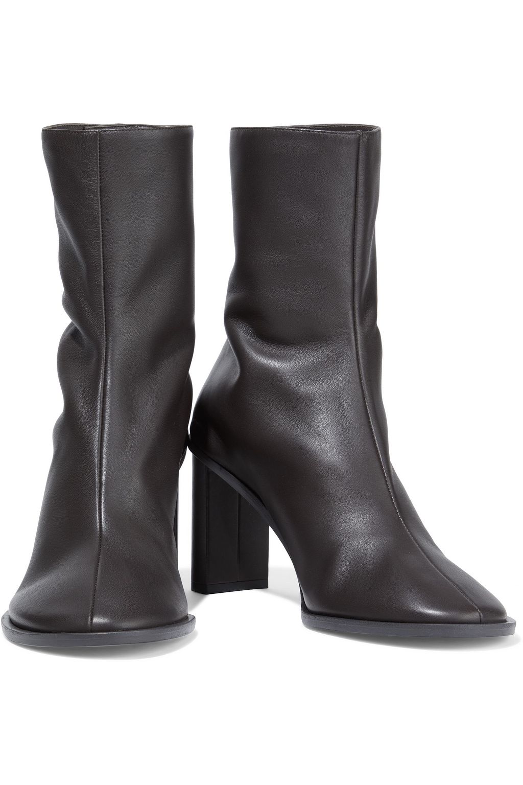 THE ROW Teatime button-detailed leather ankle boots
