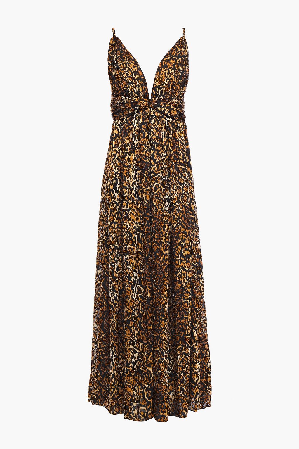 leopard print twist front dress